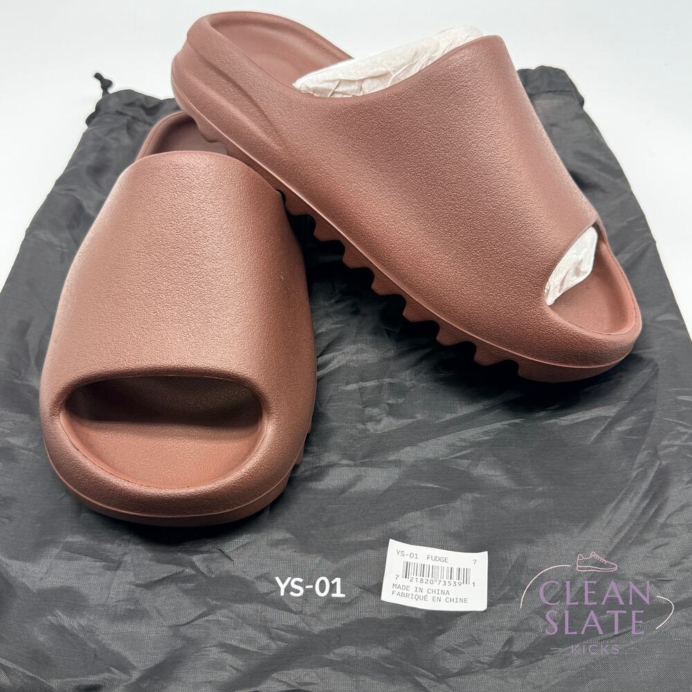 YZY YS-01 Slides Fudge Brown Yeezy Mens 7 Womens 8 New With Dust Bag